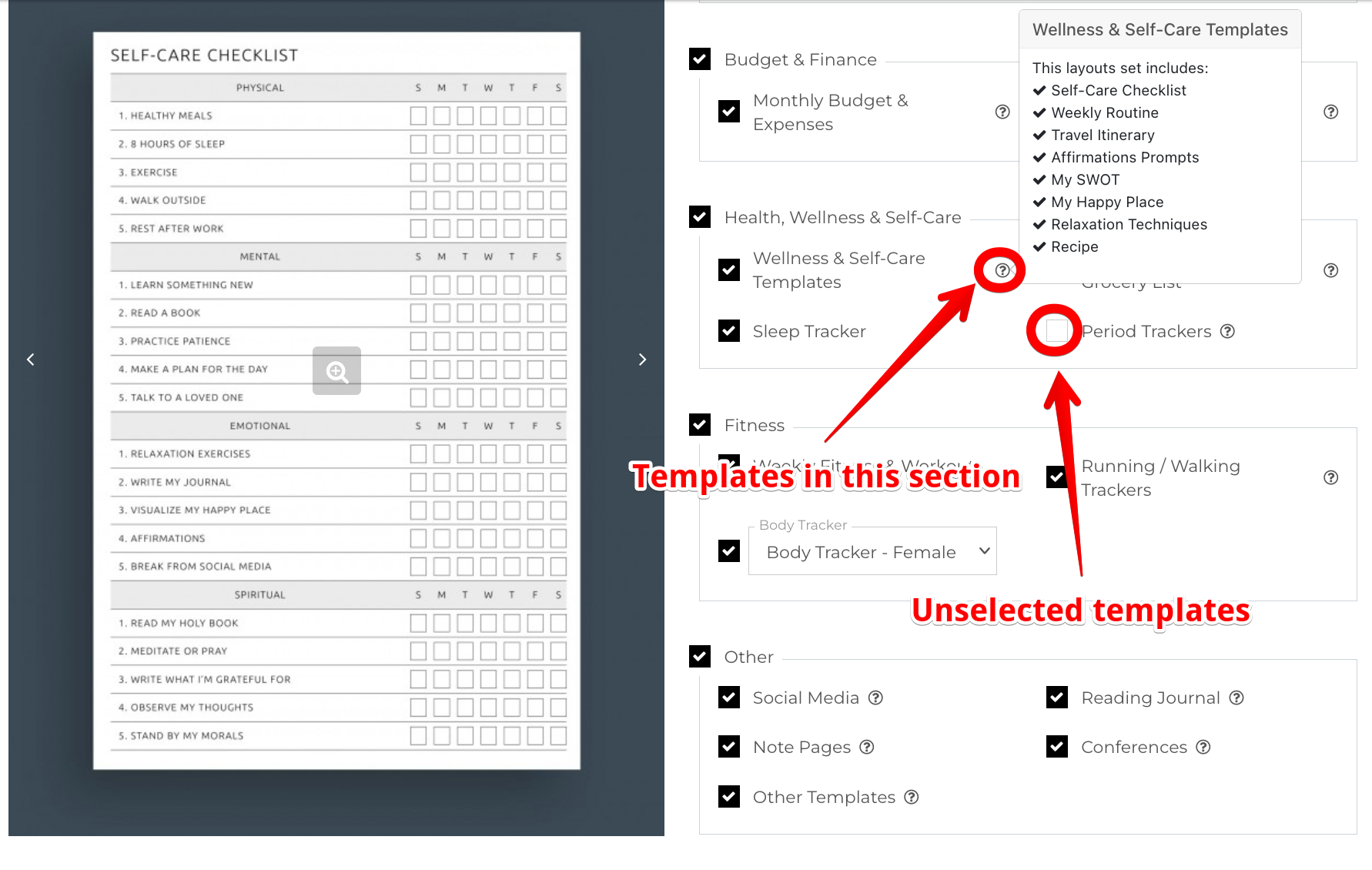 configurating planner