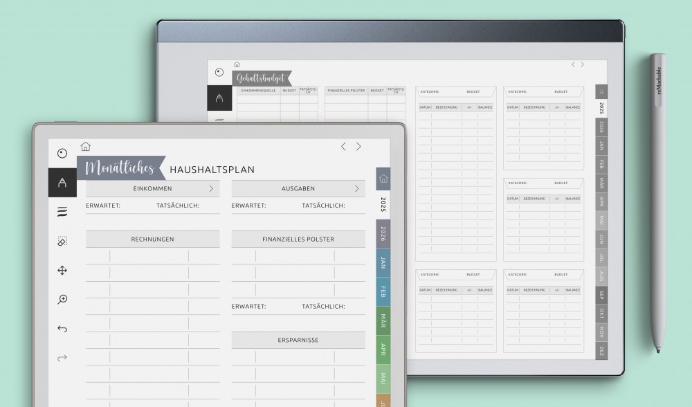 Budget-Planer für reMarkable