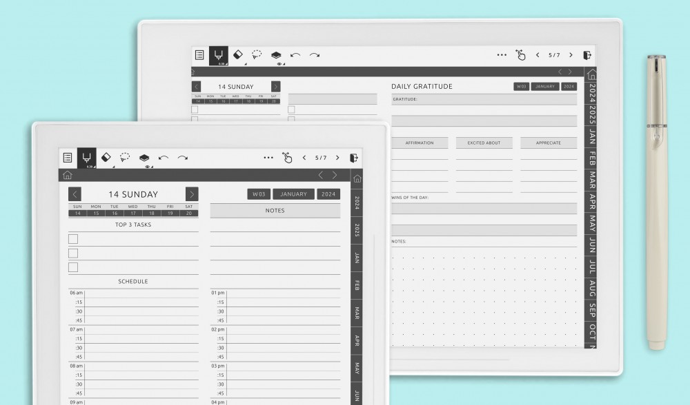 Daily Planners For Supernote