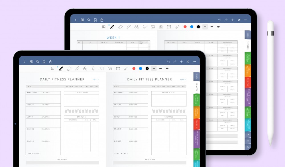 Digital Fitness Planners