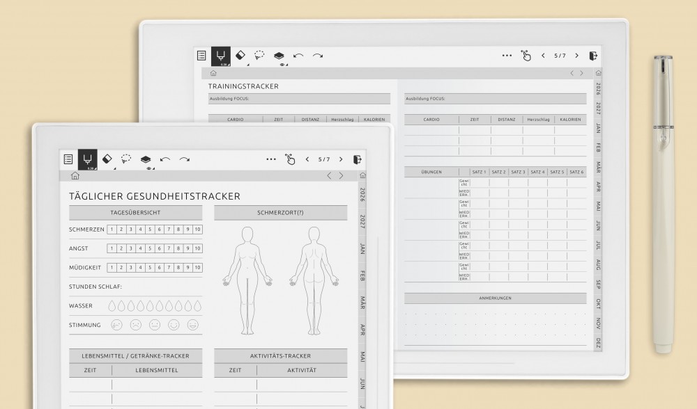 Fitness-und Wellness-Planer für Supernote