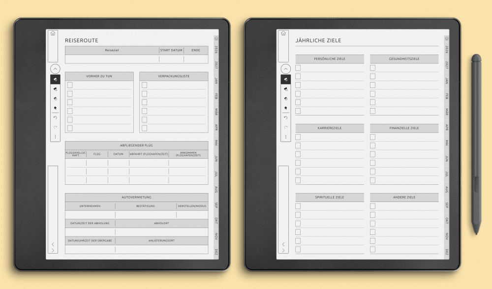 Lebens-und Zielplaner für Kindle Scribe