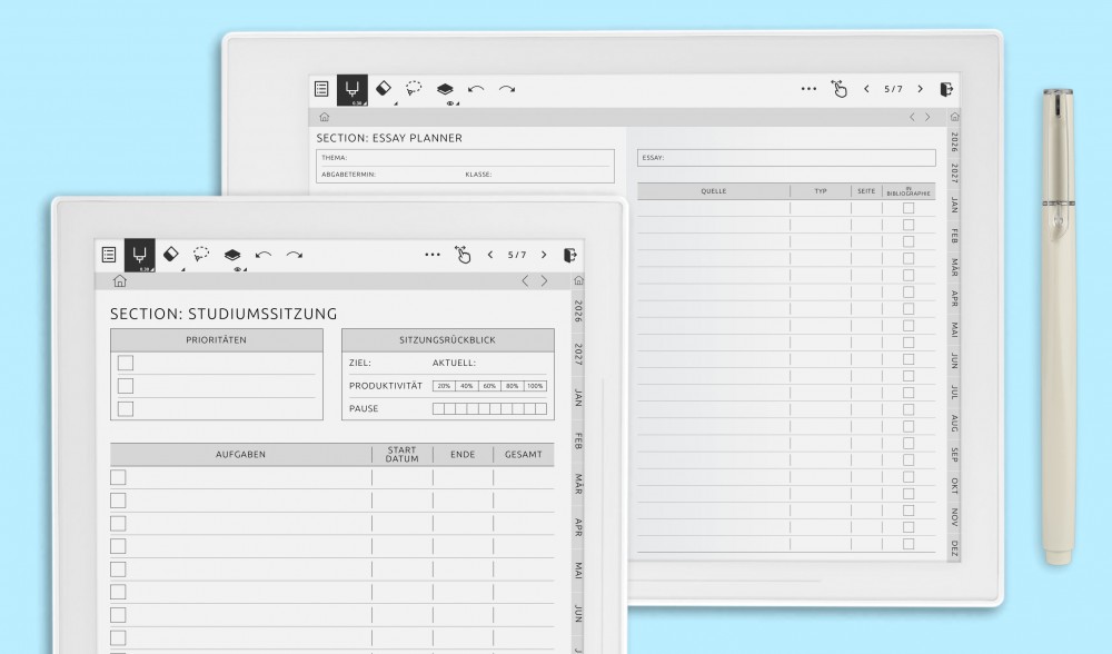 Lernplaner für Supernote