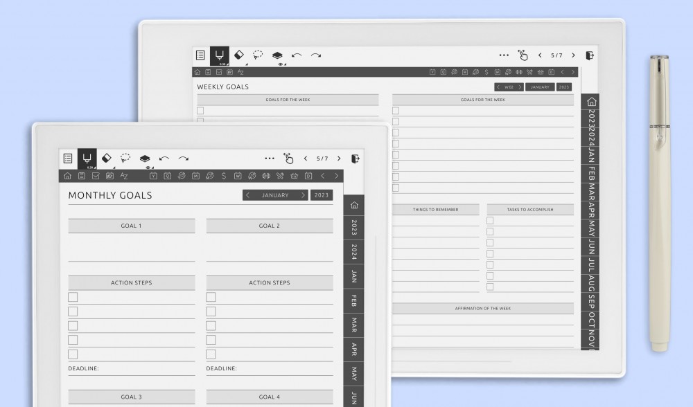 Life & Goal Planners for Supernote