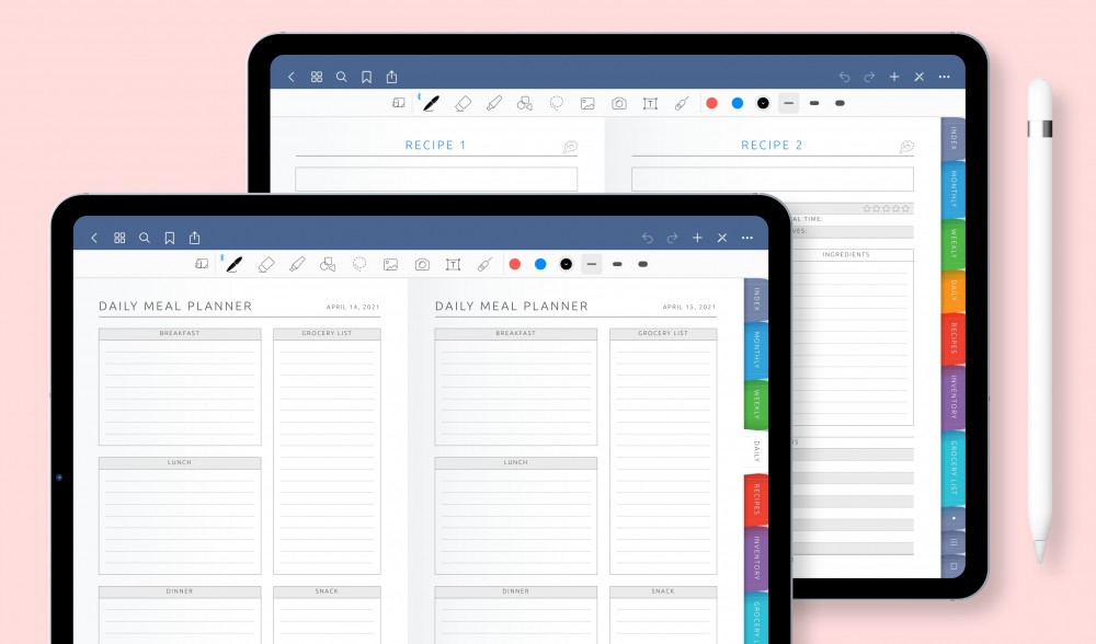 Digital Meal Planners