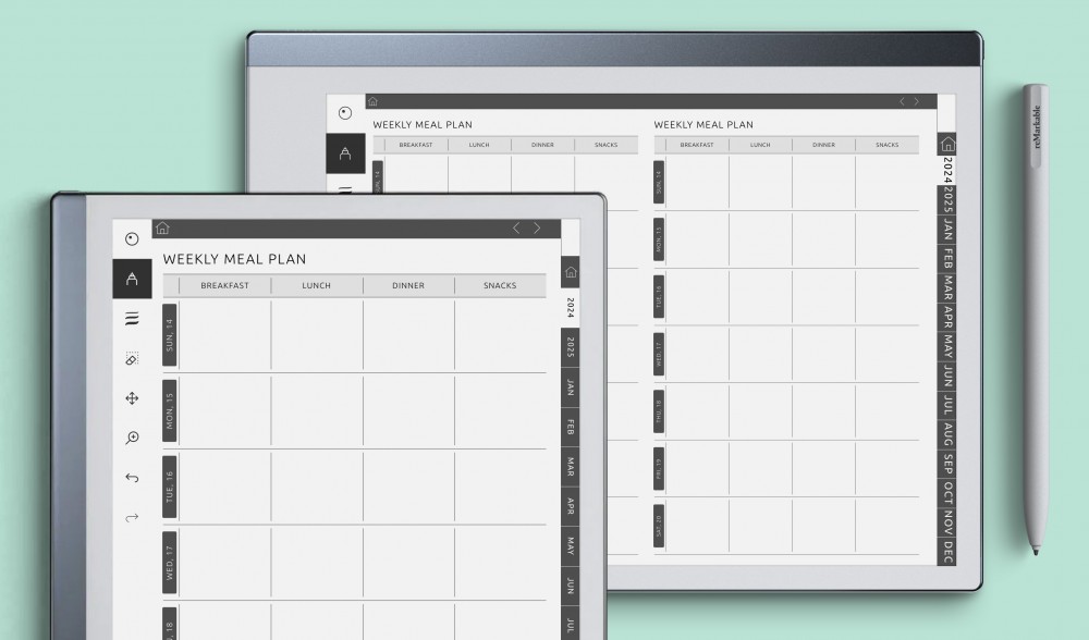 Meal Planners for reMarkable