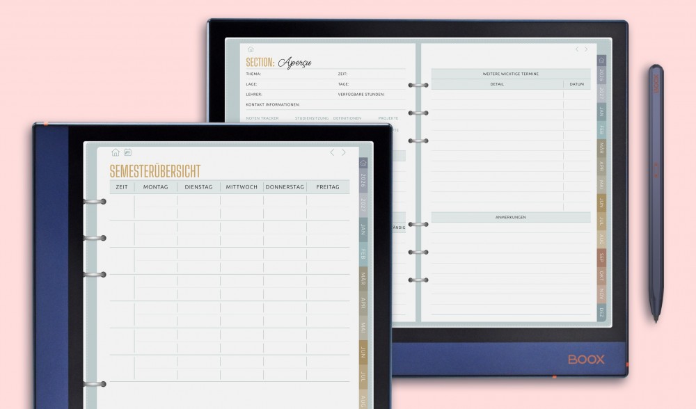 Studentenplaner für ONYX BOOX 