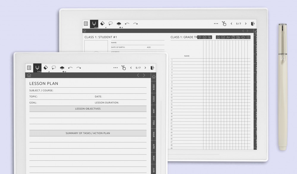 Teacher Planners for Supernote