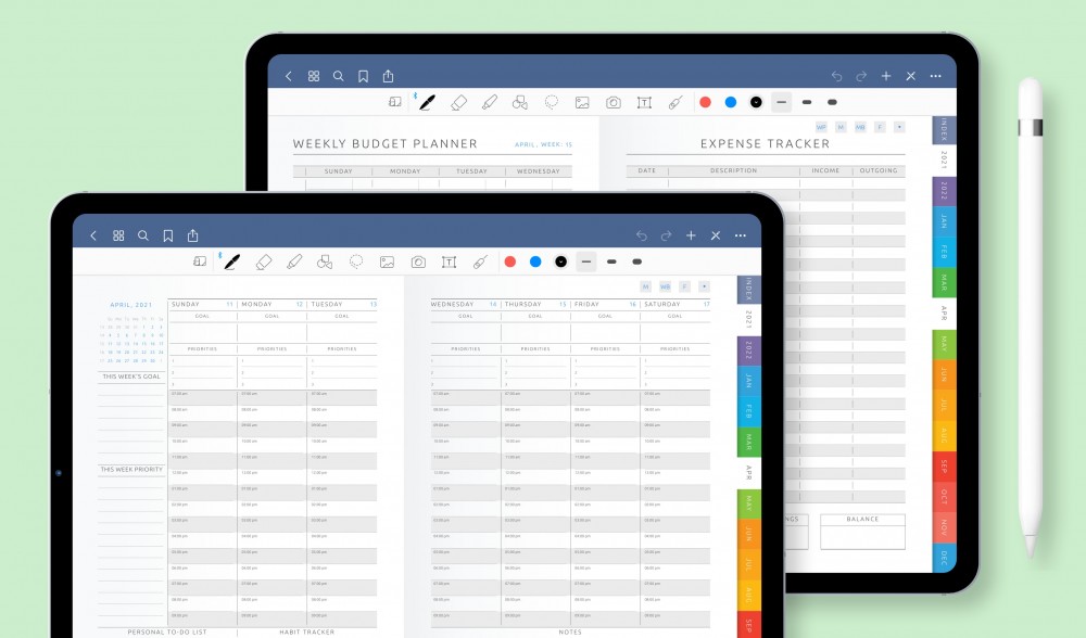 Digital Weekly Planners