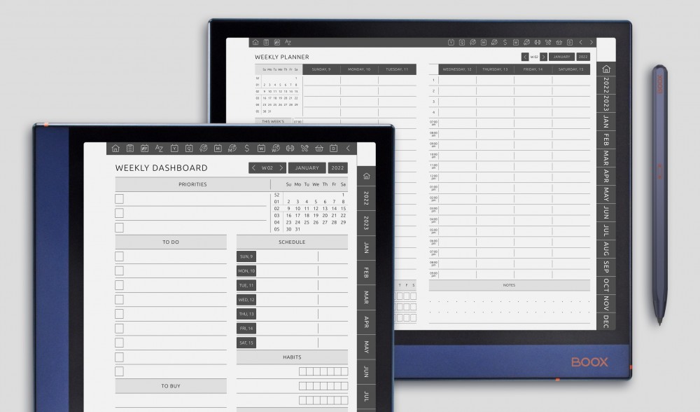 Weekly Planners for BOOX Note