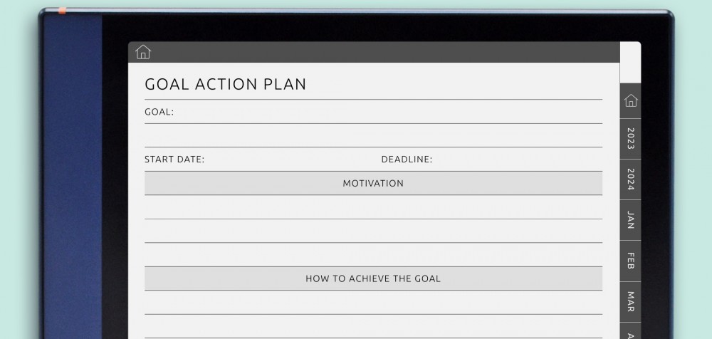 BOOX Note Air Goal Planner