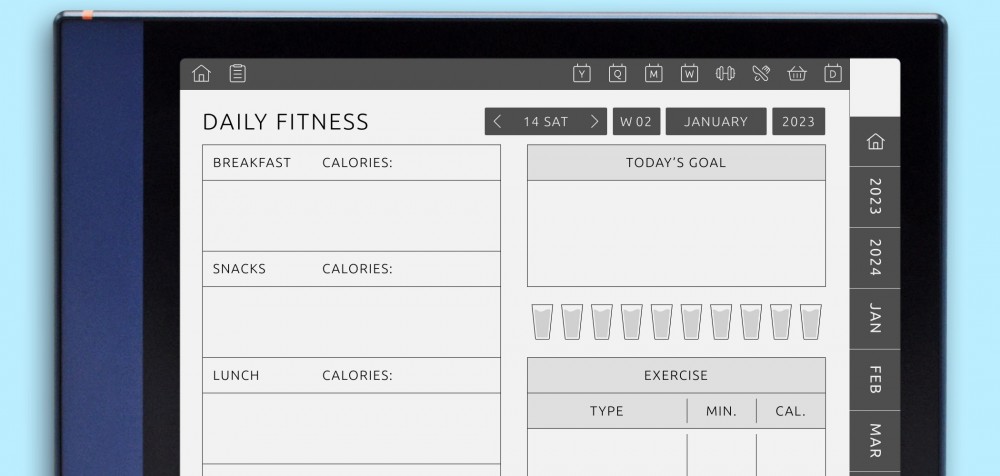 ONYX BOOX - Health &amp;amp; Fitness Planner