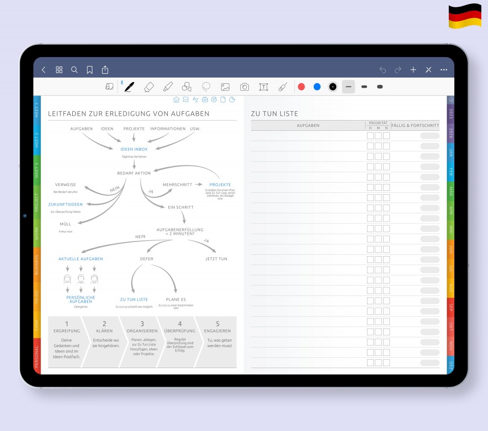 Aufgaben meistern, Ziele erreichen Template for Digital Planner Aufgaben meistern, Ziele erreichen for Digital Planner