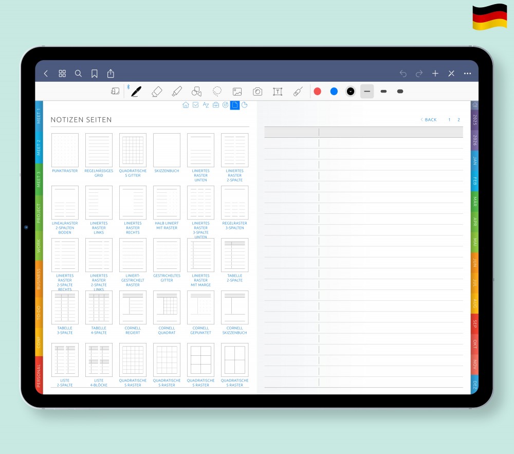 Notizen individuell gestalten Template for Digital Planner Notizen individuell gestalten for Digital Planner
