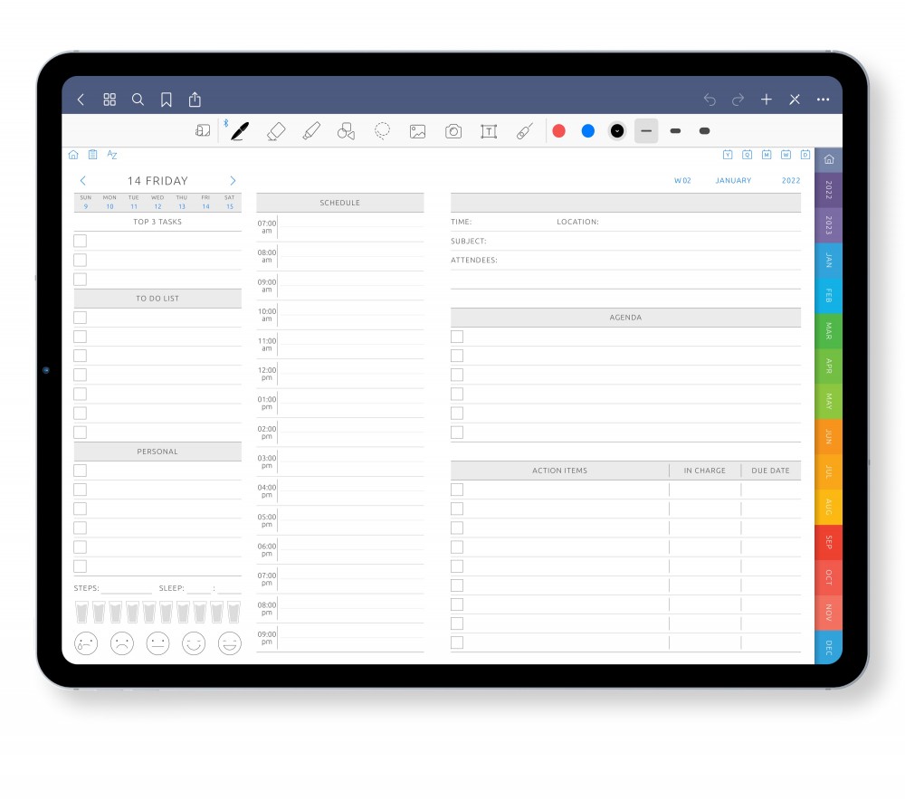 Daily Schedule  for Digital Planner