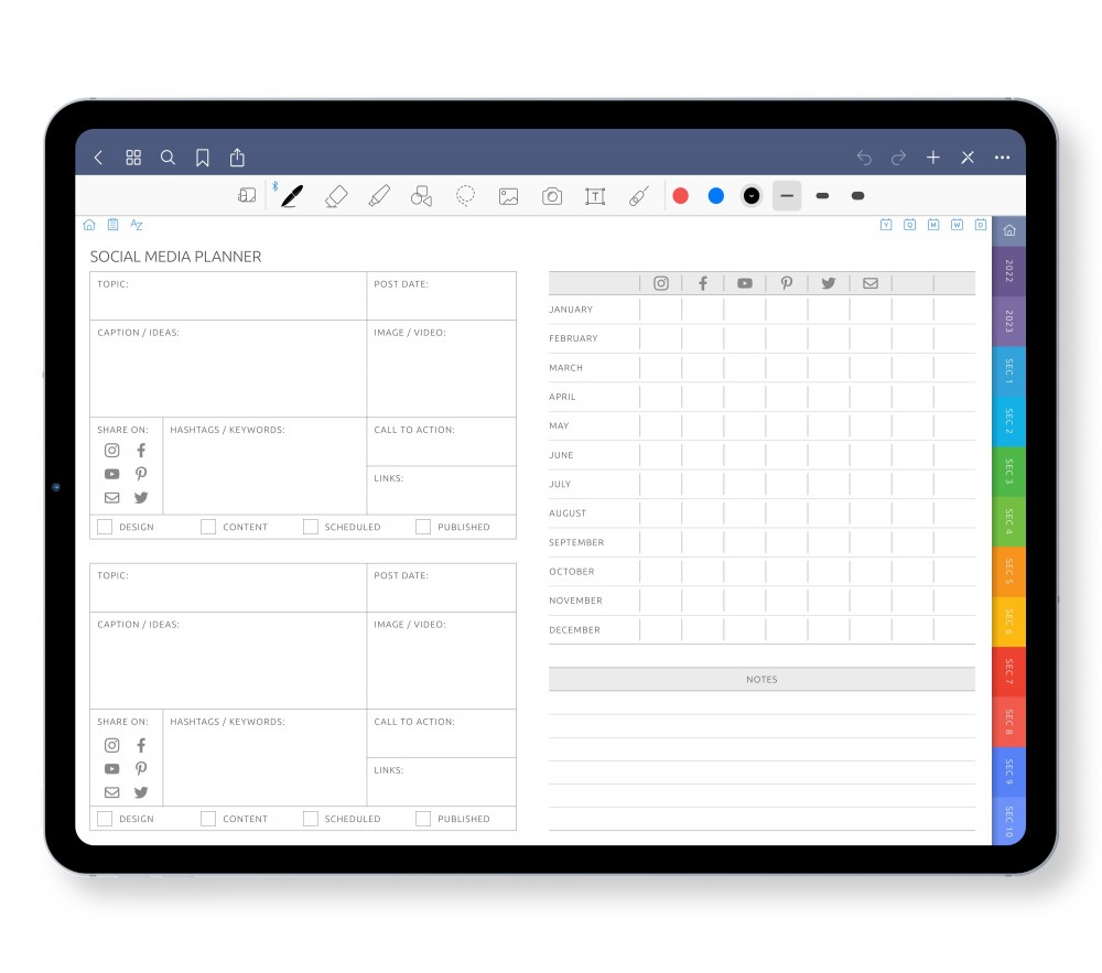 For Social Media  for Digital Planner