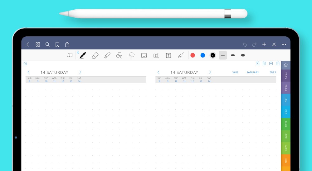 Digital Dot Grid Diary