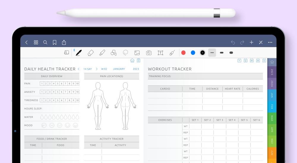 Digital Health &amp;amp; Fitness Planner