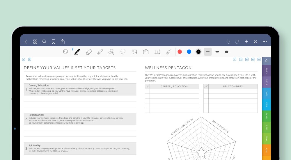 iPad Life Planner - Get Your Digital Planner Template PDF for GoodNotes, Notability (New Edition)