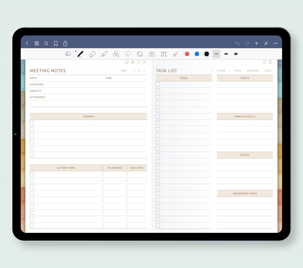 🧾 Keep Meetings Organized and Actionable Template for Digital Planner 🧾 Keep Meetings Organized and Actionable for Digital Planner