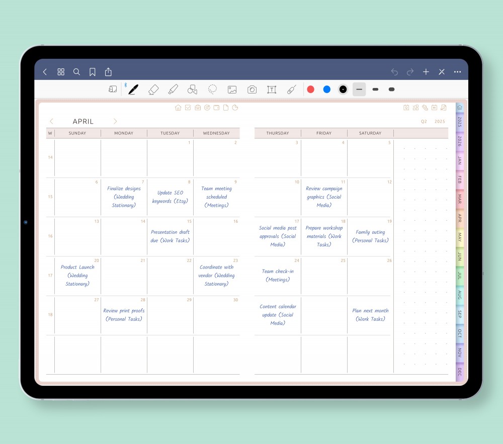 🌟 Stay on Track, Month by Month Template for Digital Planner 🌟 Stay on Track, Month by Month for Digital Planner