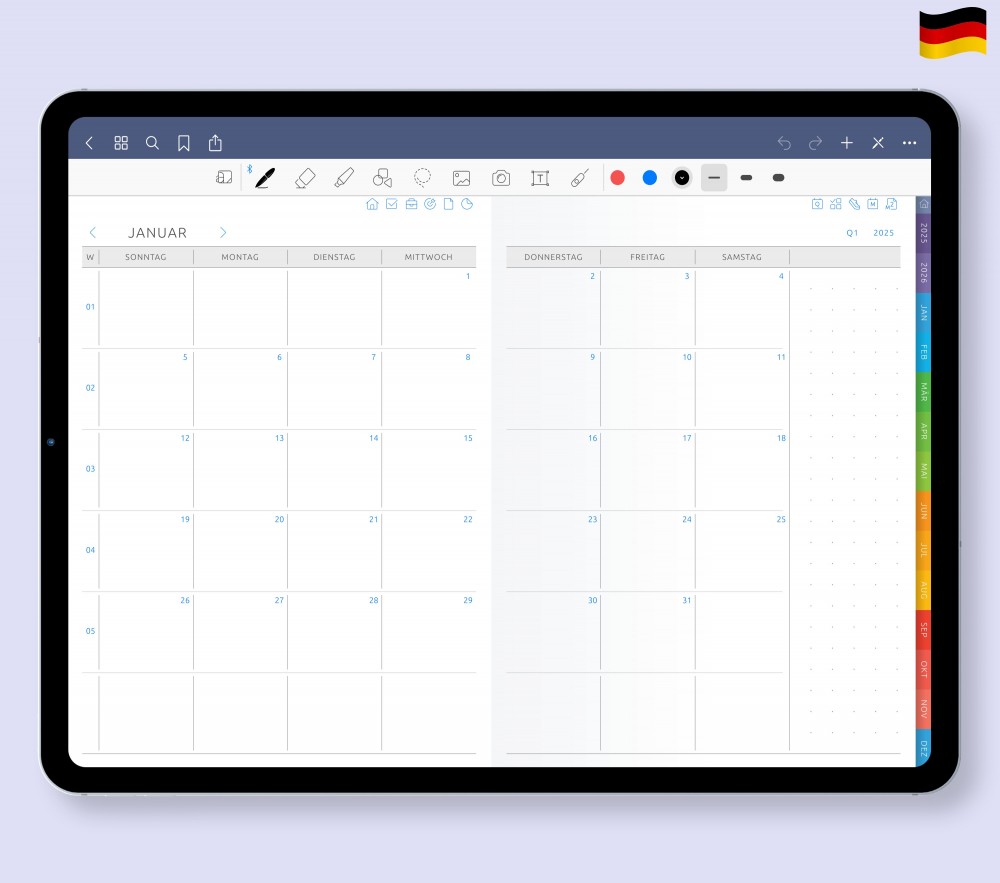 Monatliche Planung meistern  for Digital Planner