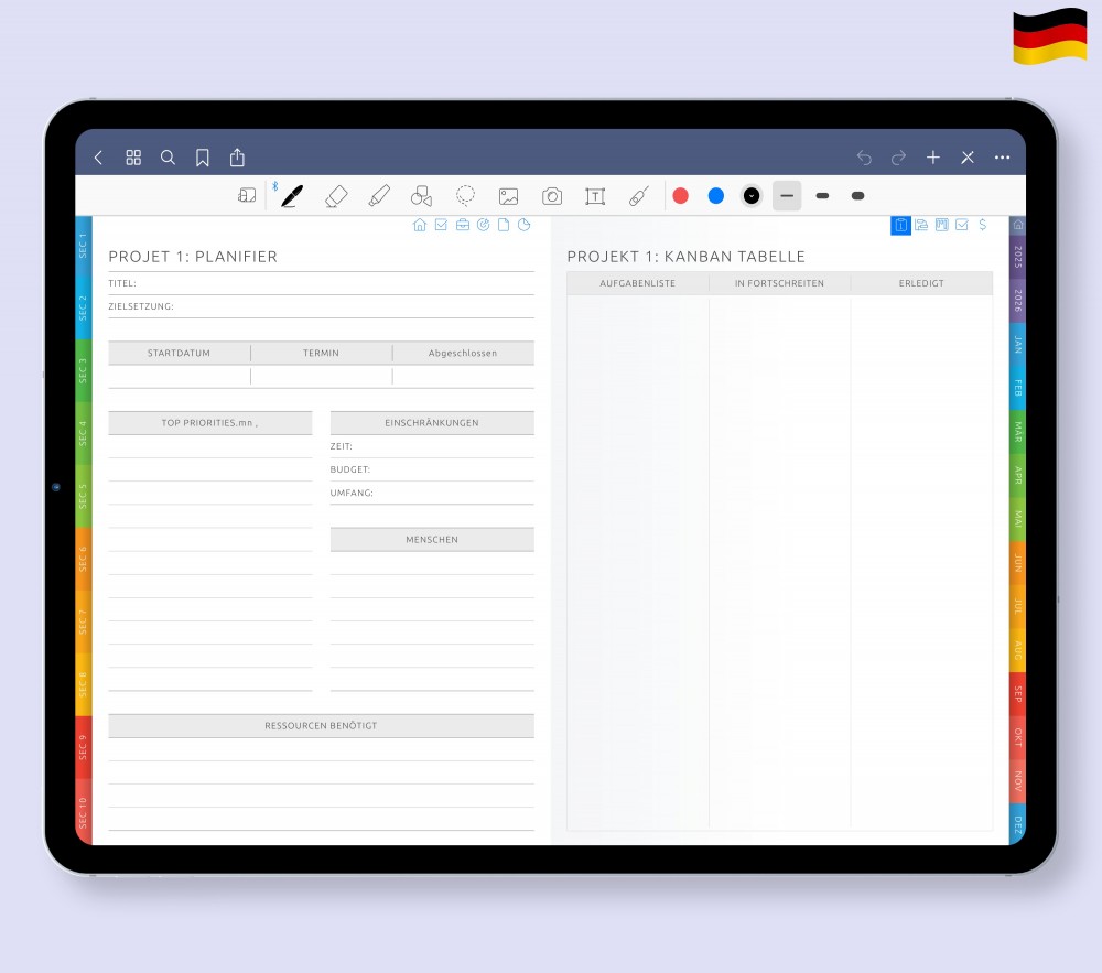 Projekte mühelos managen  for Digital Planner