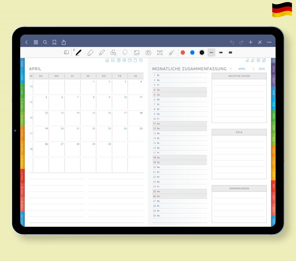 Monatliche Meisterschaft für absolute Klarheit Template for Digital Planner Monatliche Meisterschaft für absolute Klarheit for Digital Planner