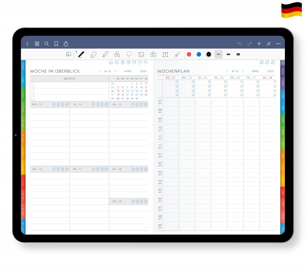 Nutzen Sie das volle Potenzial jeder Woche Template for Digital Planner Nutzen Sie das volle Potenzial jeder Woche for Digital Planner