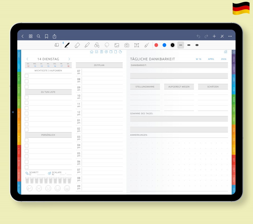 Tägliche Hingabe für die Verwirklichung Ihrer Träume Template for Digital Planner Tägliche Hingabe für die Verwirklichung Ihrer Träume for Digital Planner