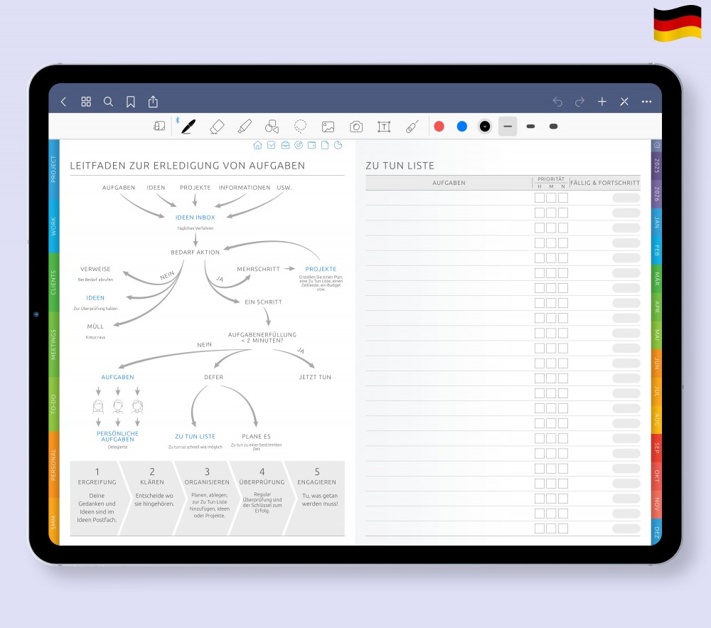 Aufgaben meistern, Ziele erreichen Template for Digital Planner Aufgaben meistern, Ziele erreichen for Digital Planner