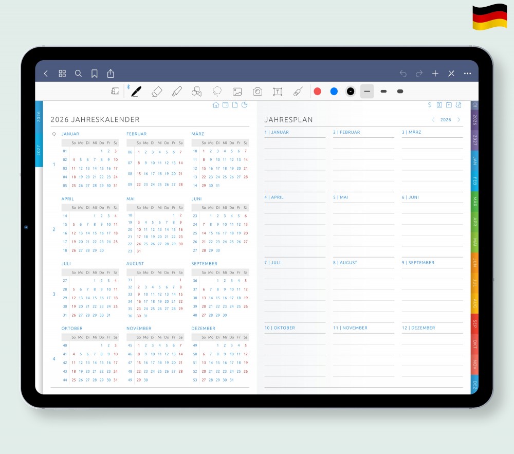 Jährlicher Finanzplan Template for Digital Planner Jährlicher Finanzplan  for Digital Planner