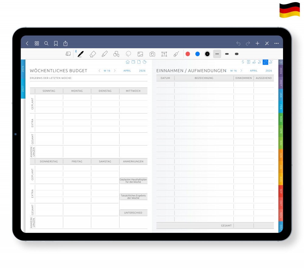 Wöchentliche Erfolge Template for Digital Planner Wöchentliche Erfolge  for Digital Planner