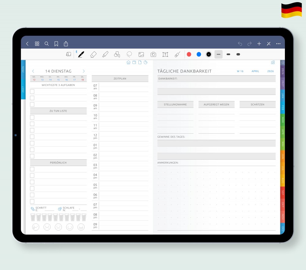 Tägliches Finanztauchen Template for Digital Planner Tägliches Finanztauchen  for Digital Planner