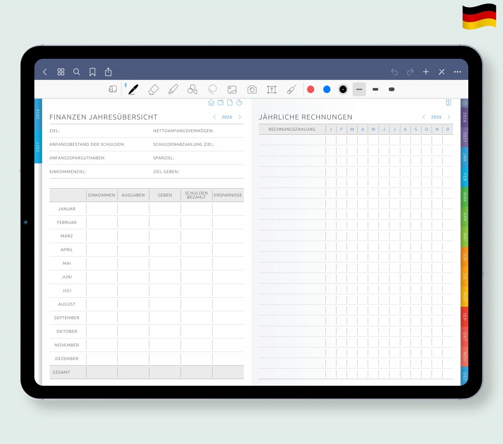 Umfassende Finanz-Suite Template for Digital Planner Umfassende Finanz-Suite  for Digital Planner