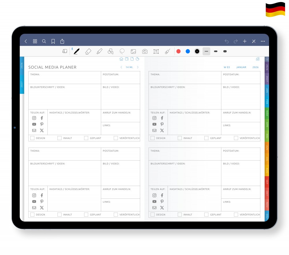 Modernes Leben, digital organisiert Template for Digital Planner Modernes Leben, digital organisiert  for Digital Planner