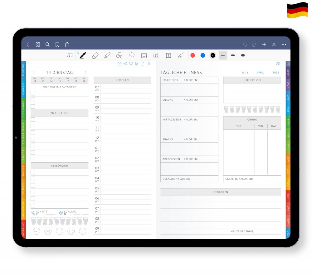 Tag für Tag auf Ihrem Weg! Template for Digital Planner Tag für Tag auf Ihrem Weg!  for Digital Planner