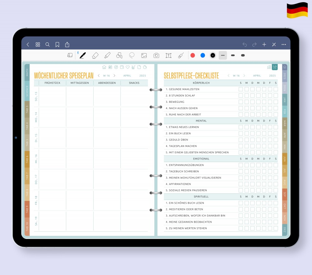 Ganzheitliches Wohlbefinden: Vorlagen für Gesundheit & Wohlbefinden Template for Digital Planner Ganzheitliches Wohlbefinden: Vorlagen für Gesundheit & Wohlbefinden for Digital Planner
