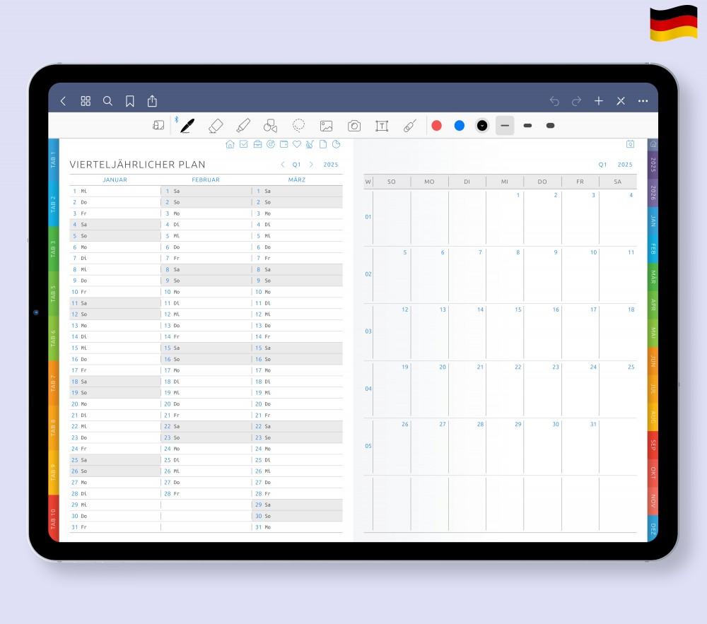 Planen Sie Termine, Besprechungen & Events mühelos  for Digital Planner