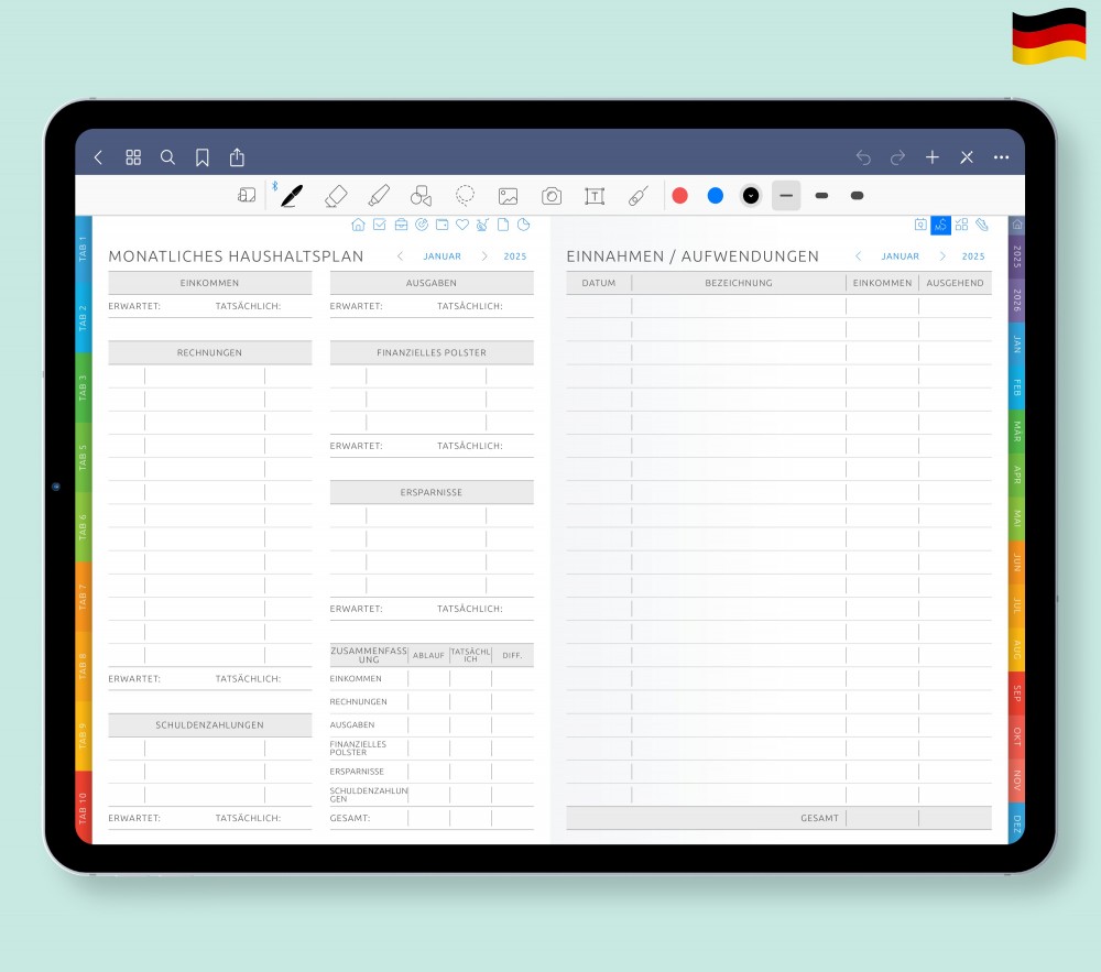 Stärken Sie Ihre Finanzen mit 10 benutzerfreundlichen Vorlagen  for Digital Planner