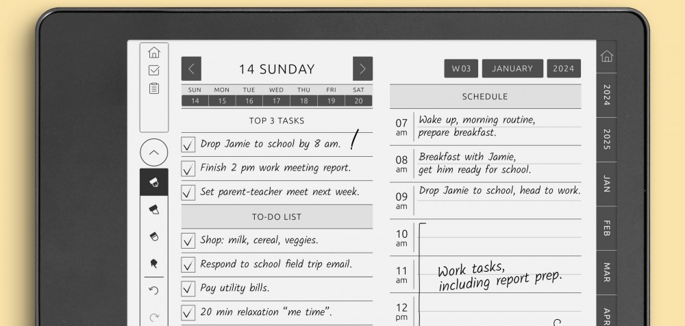 Kindle Scribe Daily Planner