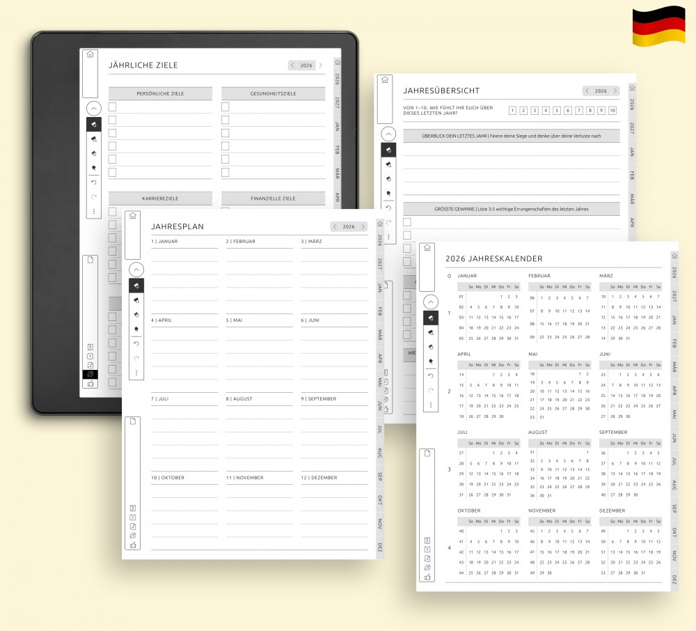 📆 Planen Sie Ihr Jahr mit Ziel und Struktur for Kindle Scribe 📆 Planen Sie Ihr Jahr mit Ziel und Struktur for Kindle Scribe
