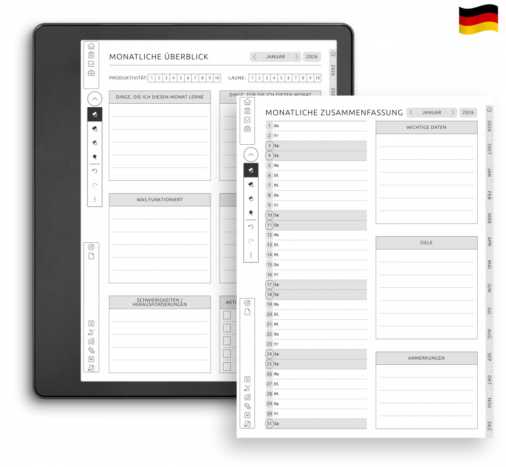 Monatlicher Überblick und Rückblick for Kindle Scribe