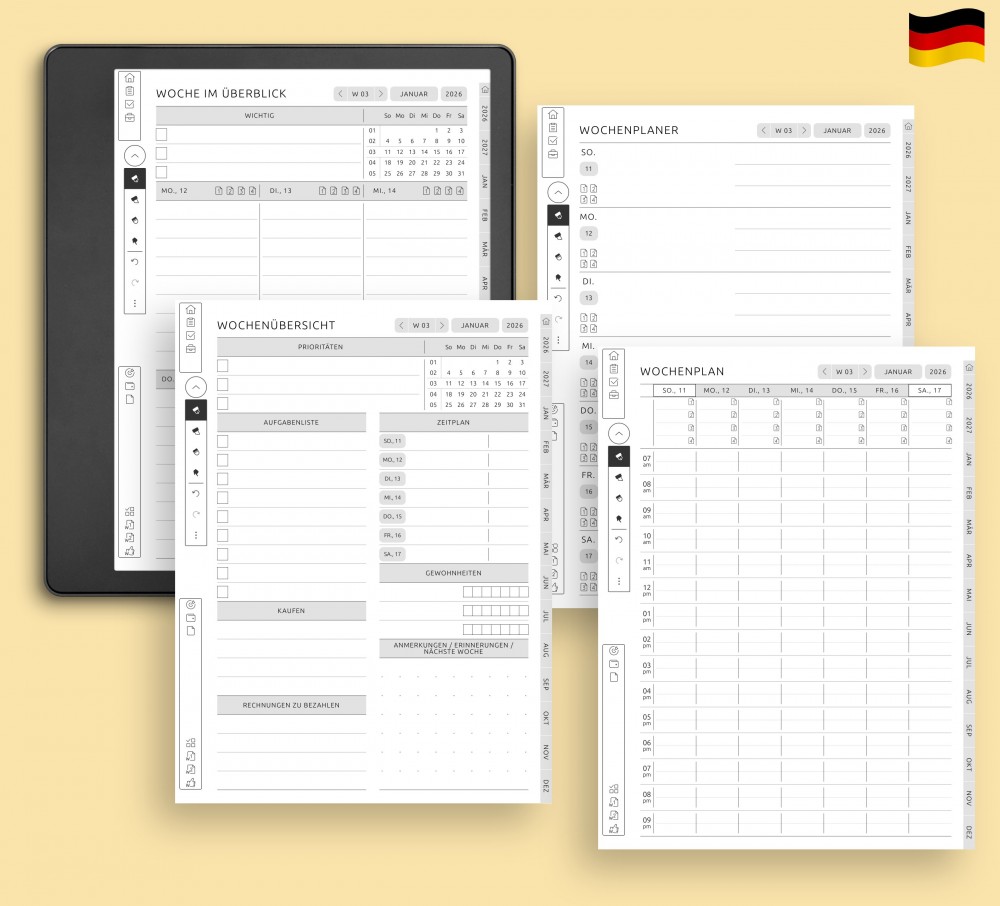 Wochenplanung – klar, fokussiert, im Griff for Kindle Scribe Wochenplanung – klar, fokussiert, im Griff for Kindle Scribe