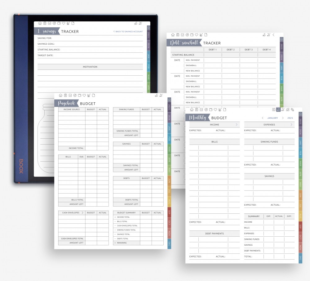 Plan Your Finances with Wisdom and Simplicity for Boox Note Planner Plan Your Finances with Wisdom and Simplicity Template for Boox Note