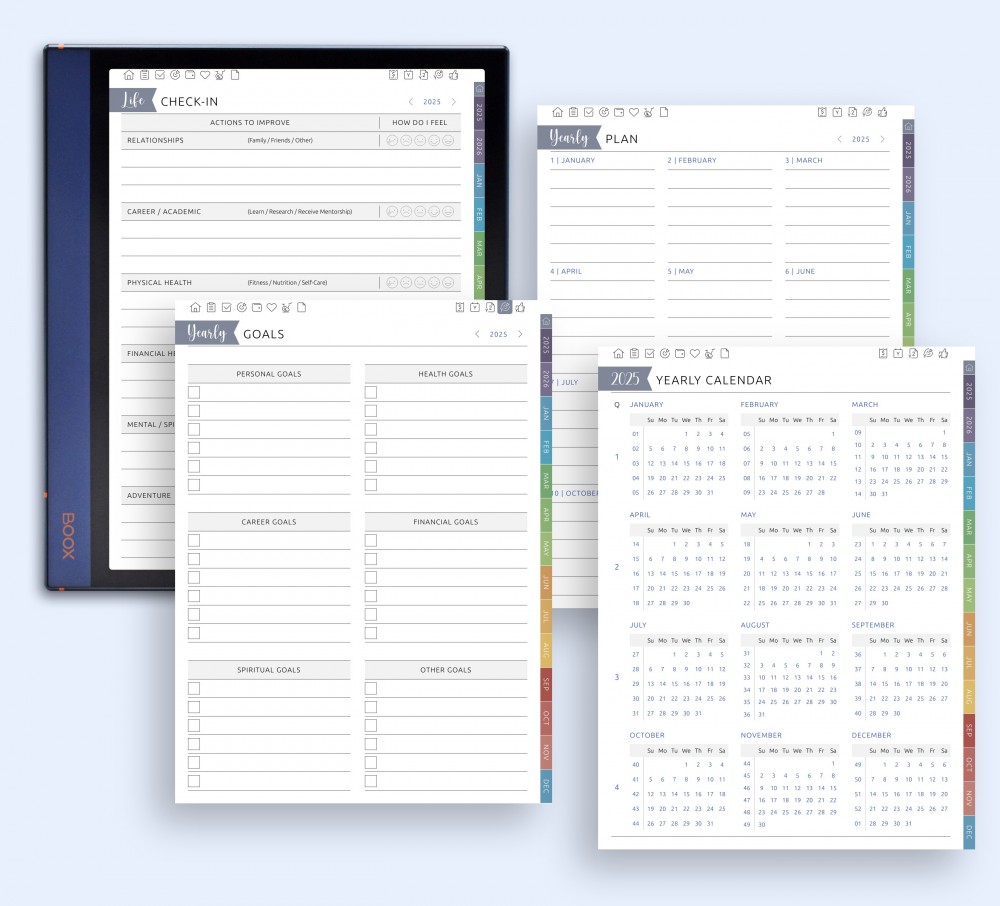 Plan the Year with Vision and Direction for Boox Note Planner Plan the Year with Vision and Direction Template for Boox Note
