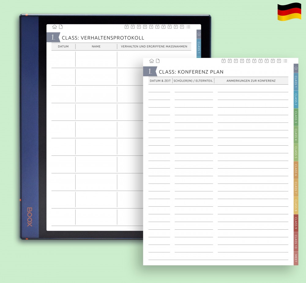 📋 Elterngespräche und Schülerverhalten dokumentieren for Boox Note Planner 📋 Elterngespräche und Schülerverhalten dokumentieren Template for Boox Note