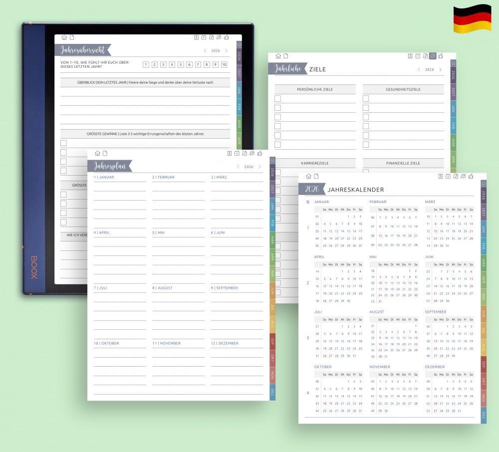 📆 Planen Sie Ihr Jahr mit Weitblick for Boox Note Planner 📆 Planen Sie Ihr Jahr mit Weitblick Template for Boox Note