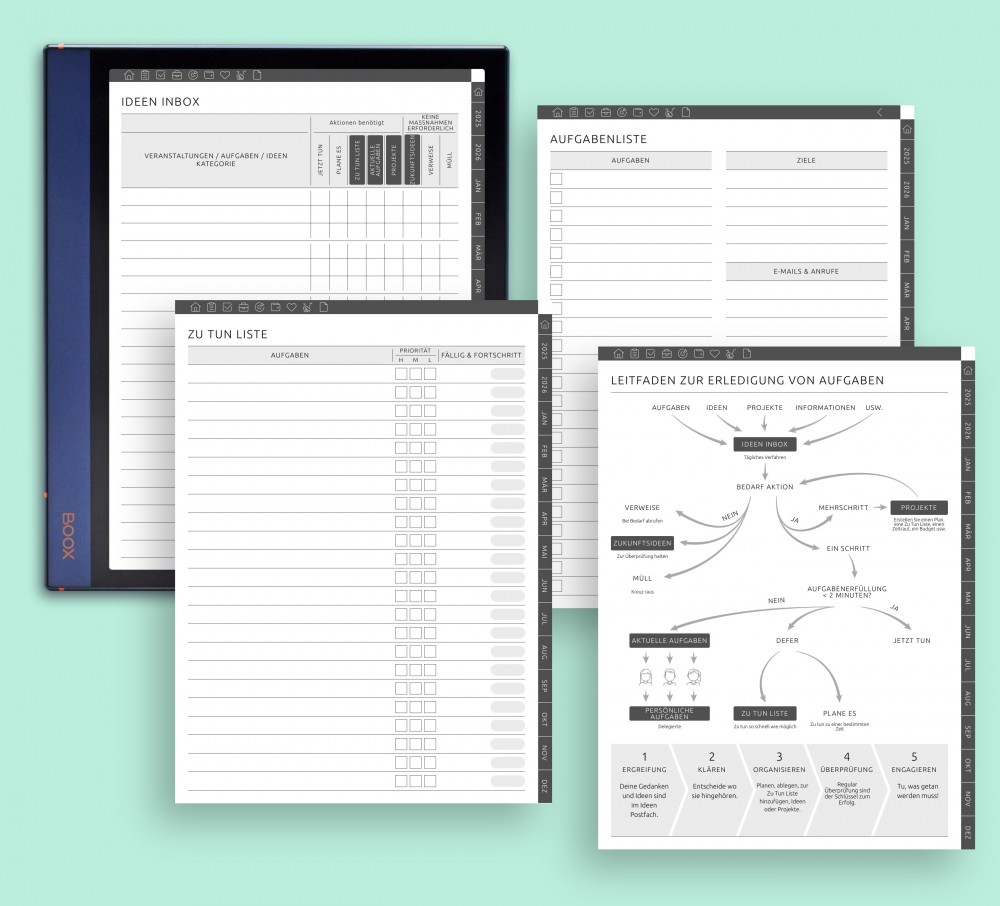 Verbessern Sie Ihre Aufgabenmanagement-Erfahrung! for Boox Note Planner Verbessern Sie Ihre Aufgabenmanagement-Erfahrung! Template for Boox Note