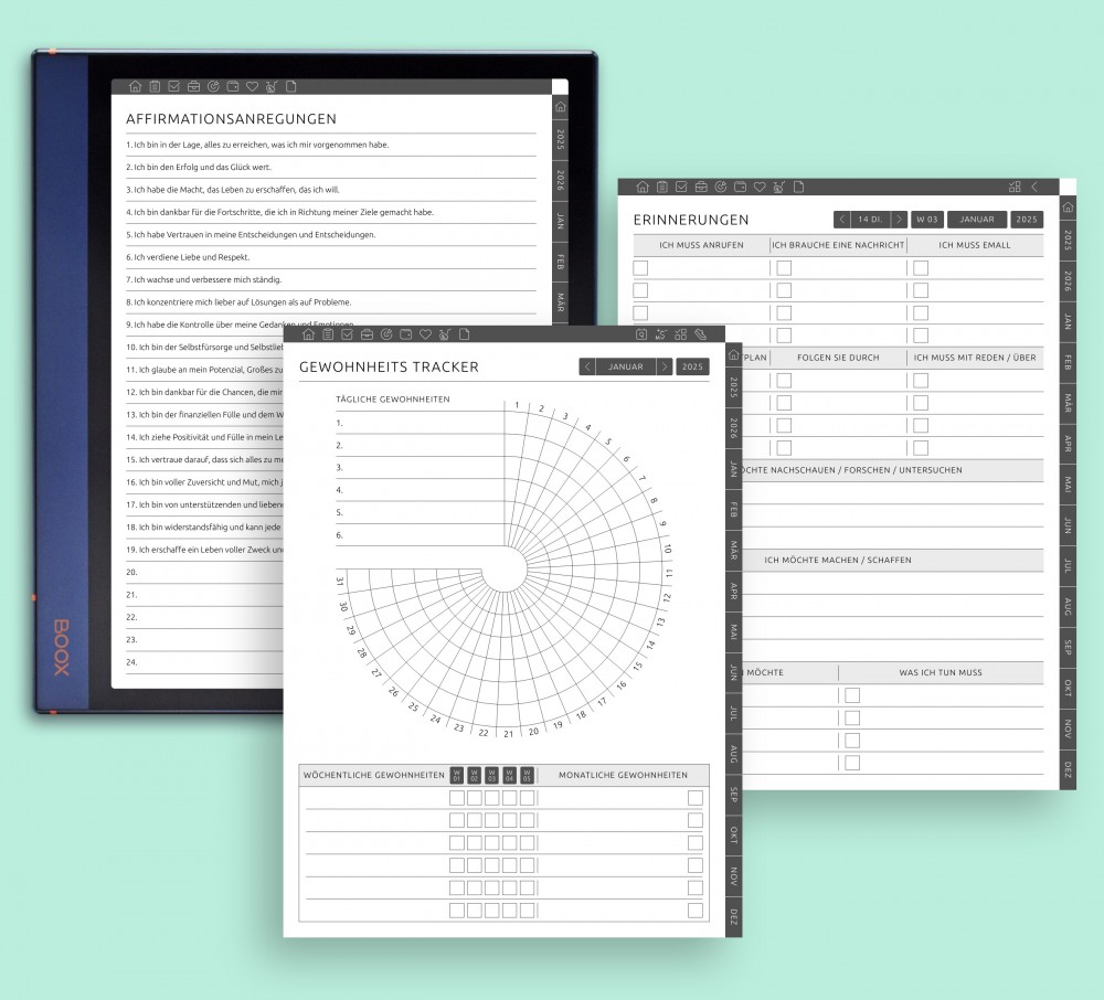 Steigern Sie Ihre Produktivität mit intelligenter Nachverfolgung und Erinnerungsfunktionen for Boox Note Planner Steigern Sie Ihre Produktivität mit intelligenter Nachverfolgung und Erinnerungsfunktionen Template for Boox Note